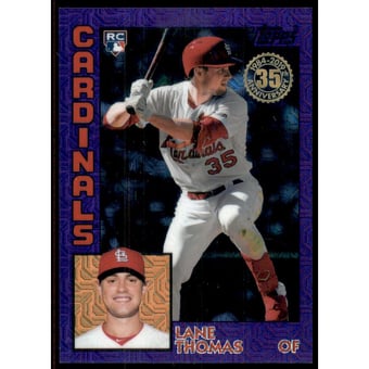 2019 Topps Update '84 Topps Silver Pack Chrome Purple Refractors #T84U41 Lane Thomas