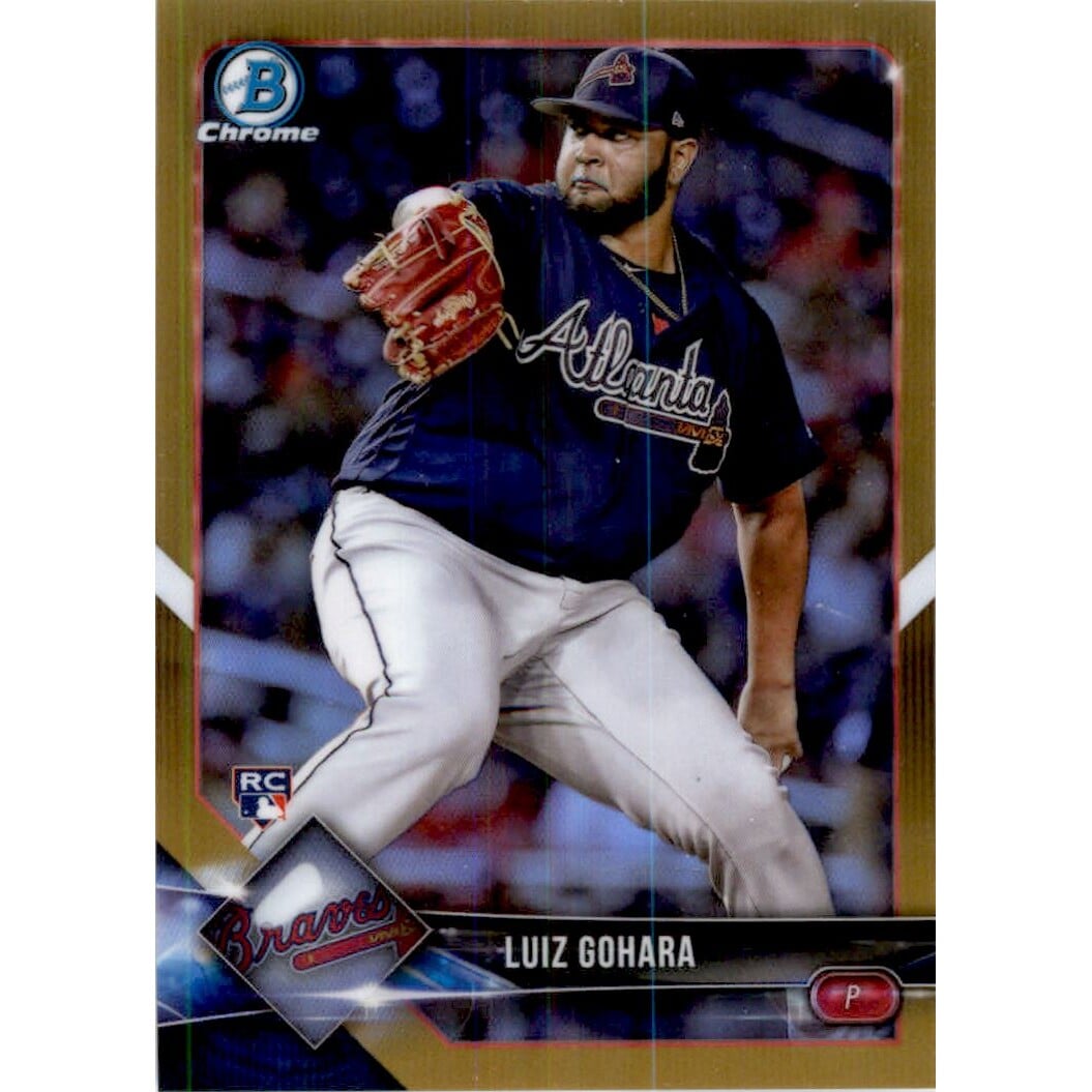 2018 Bowman Chrome Gold Refractors #99 Luiz Gohara. rookie card picture