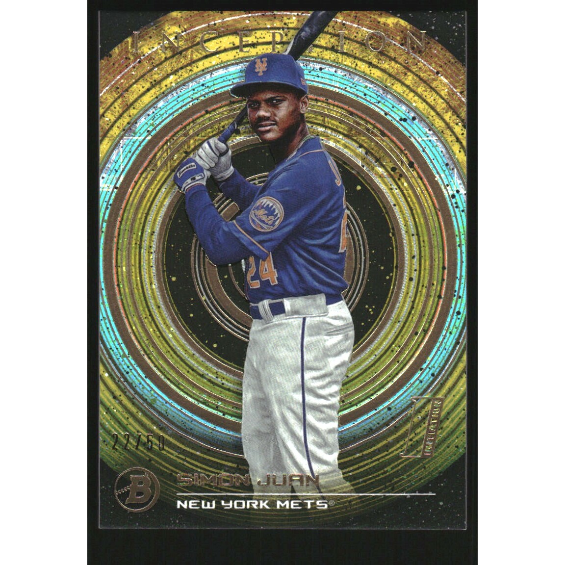 2022 Bowman Inception Gold Pattern II #83 Simon Juan