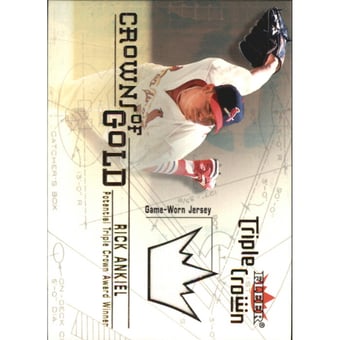 2001 Fleer Triple Crown Crowns of Gold Memorabilia #1 Rick Ankiel Jsy