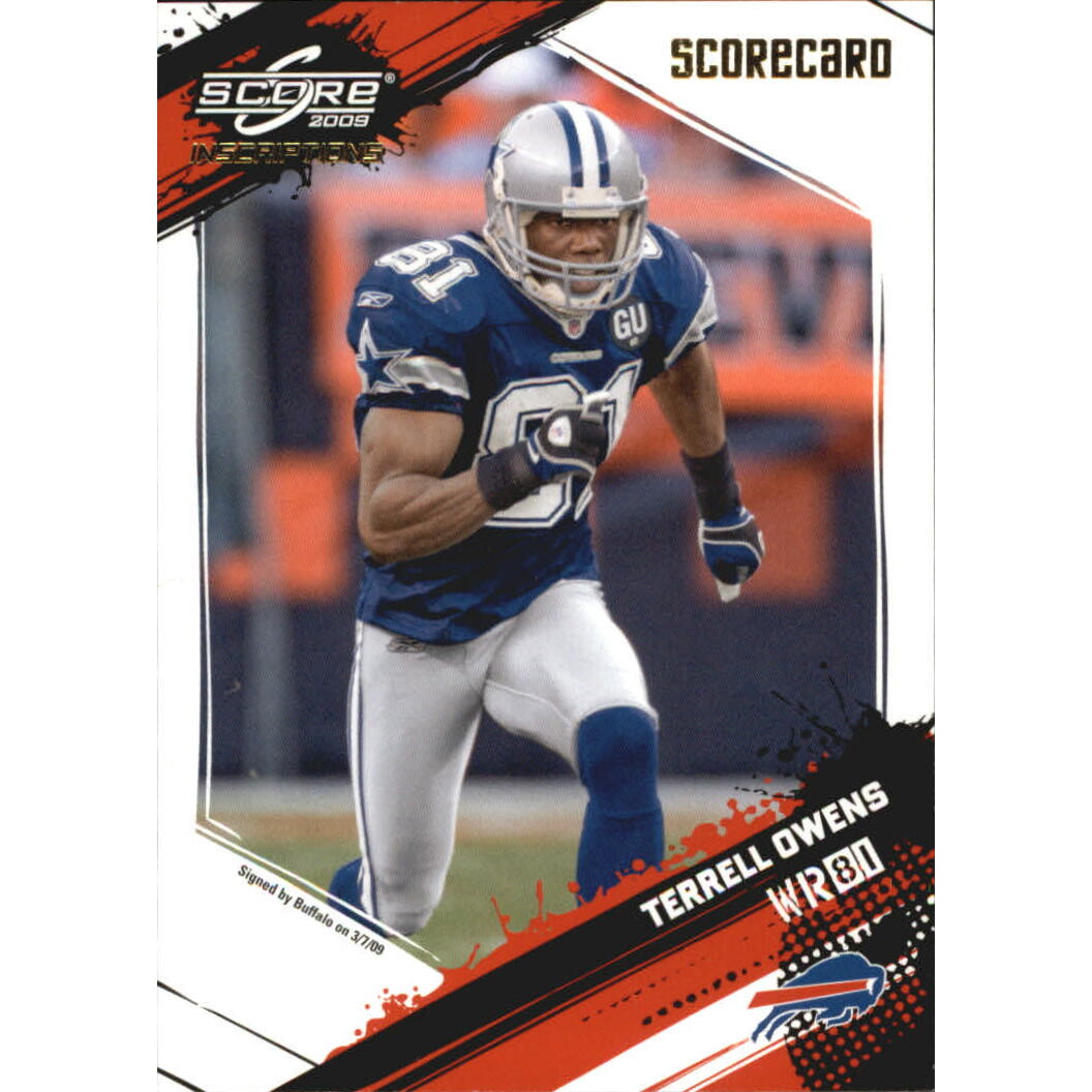 2009 Score Inscriptions Scorecard #81 Terrell Owens