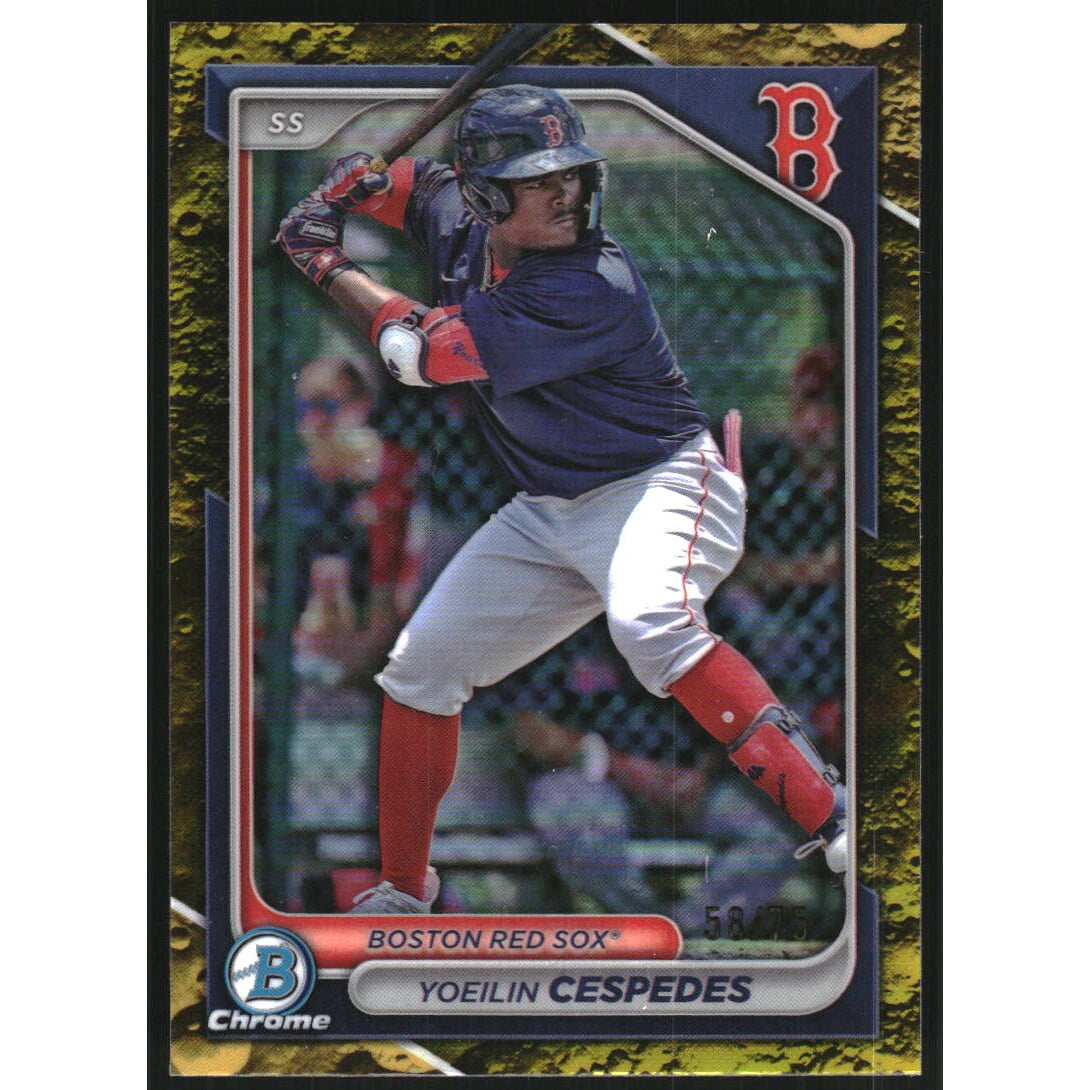 2024 Bowman Chrome Draft Yellow Lunar Refractors #BDC106 Yoeilin Cespedes