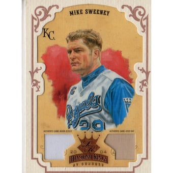 2004 Diamond Kings DK Materials Framed Bronze #46 Mike Sweeney Bat-Jsy/100
