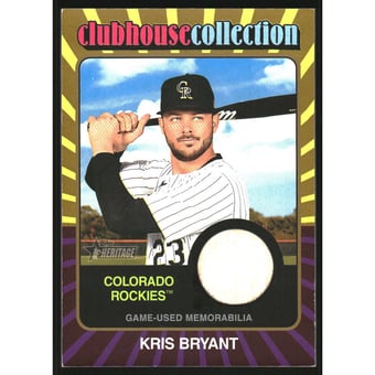 2024 Topps Heritage Clubhouse Collection Relics Gold #CCRKB Kris Bryant HN