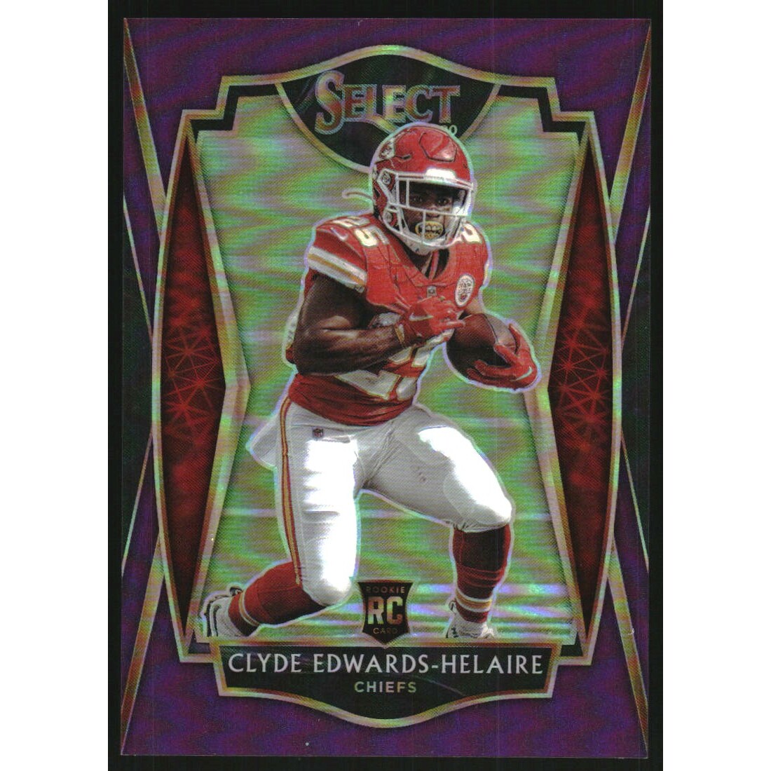 2020 Select Prizm Purple #154 Clyde Edwards-Helaire 2020 Select Prizm Purple #154 Clyde Edwards-Helaire