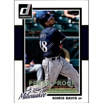 2014 Donruss Press Proofs Gold #312 Khris Davis