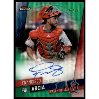 2019 Finest Autographs Green Wave Refractors #FAFA Francisco Arcia