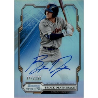 2019 Bowman Sterling Prospect Autographs Refractors #BSPABD Brock Deatherage