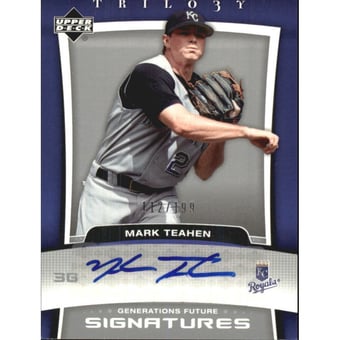 2005 Upper Deck Trilogy Generations Future Signatures Silver #MT Mark Teahen/199
