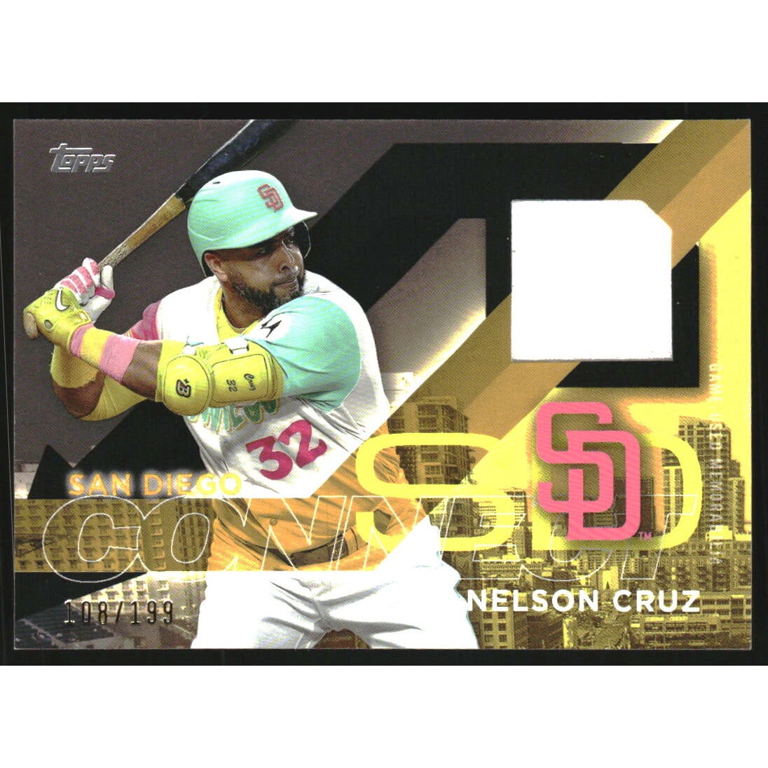 2024 Topps City Connection Swatch Collection Black #CCNC Nelson Cruz