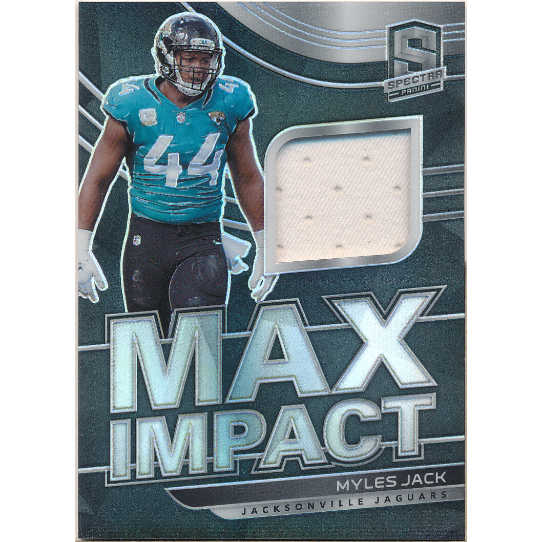 2021 Panini Spectra Max Impact Materials #33 Myles Jack/99