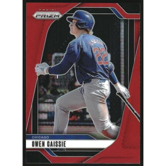 2025 Panini Prizm Prizms Red #89 Owen Caissie