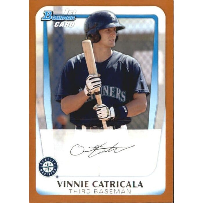 2011 Bowman Prospects Orange #BP23 Vinnie Catricala. rookie card picture