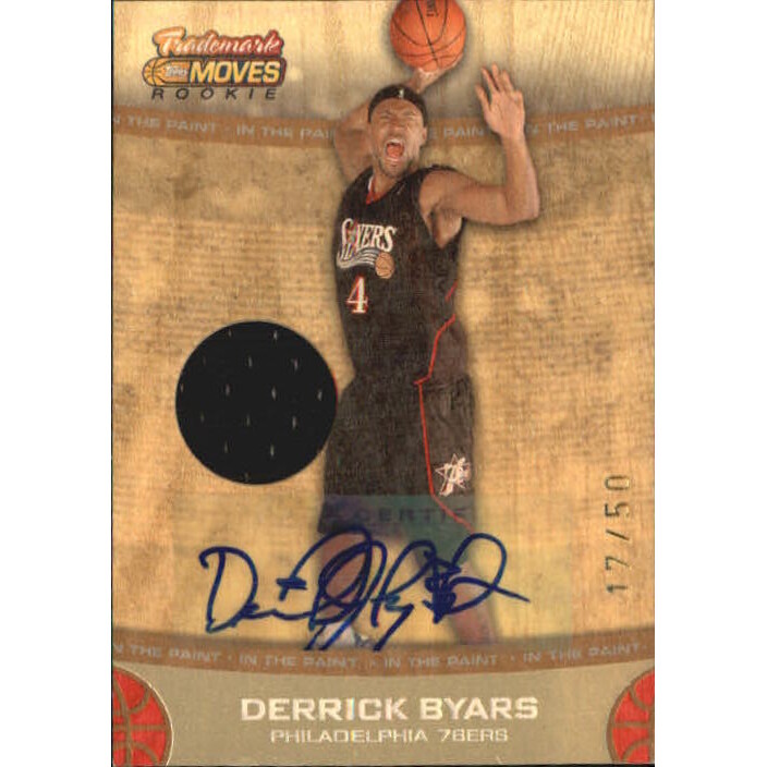 2007-08 Topps Trademark Moves Rookie Relic Ink Orange #80 Derrick Byars