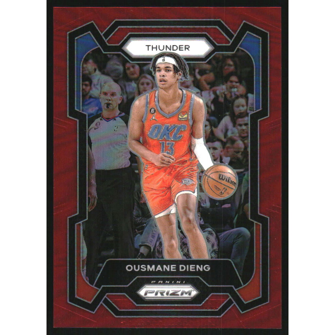 2023-24 Panini Prizm Prizms Red #217 Ousmane Dieng