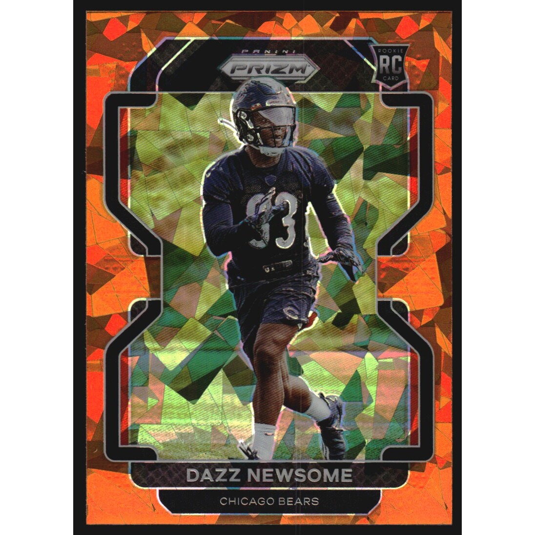 2021 Panini Prizm Prizms Orange Ice #427 Dazz Newsome. rookie card picture