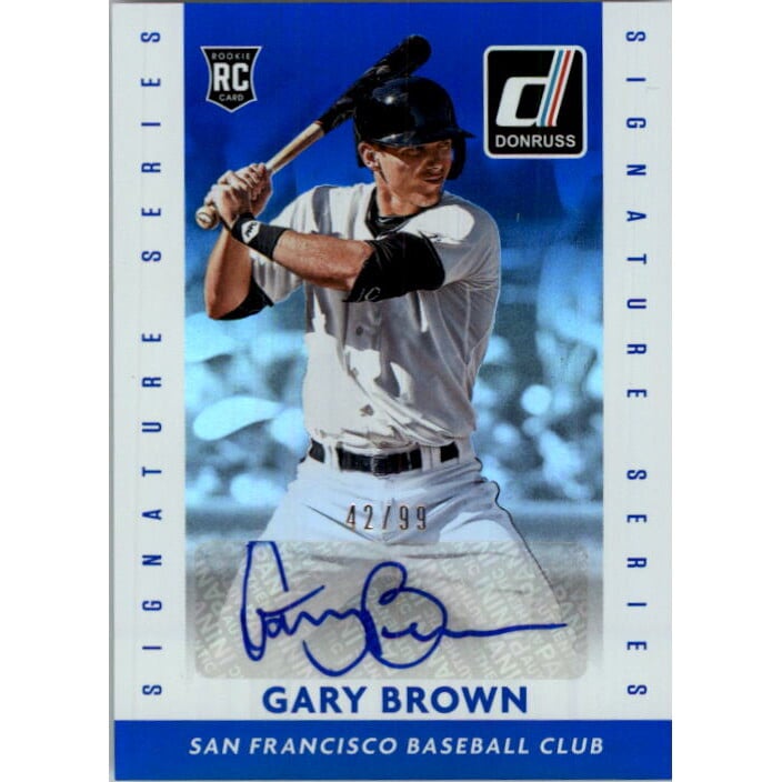 2015 Donruss Signature Series Blue #9 Gary Brown/99. rookie card picture
