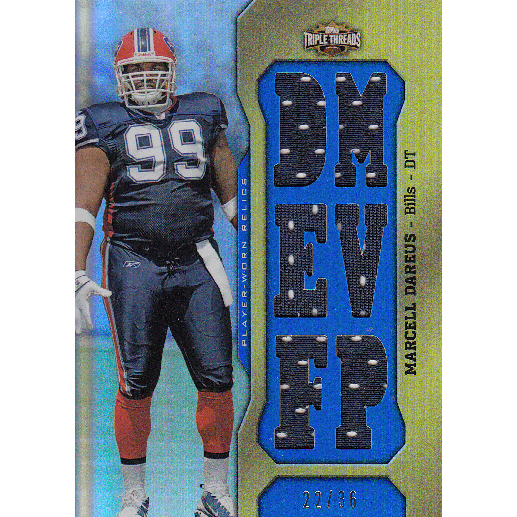 2011 Topps Triple Threads Relic #TTR43 Marcell Dareus. rookie card picture