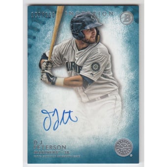 2015 Bowman Inception Prospect Autographs Blue #PADP D.J. Peterson