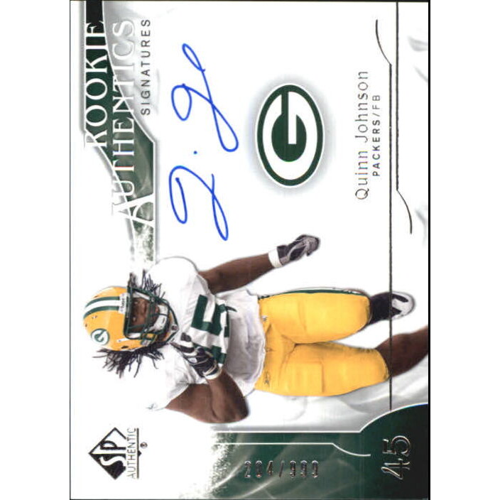 2009 SP Authentic #324 Quinn Johnson AU RC