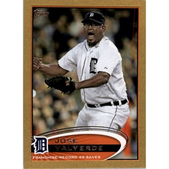 2012 Topps Mini Gold #491 Jose Valverde RB