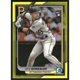 2024 Bowman Chrome Yellow Refractors #87 Nick Gonzales