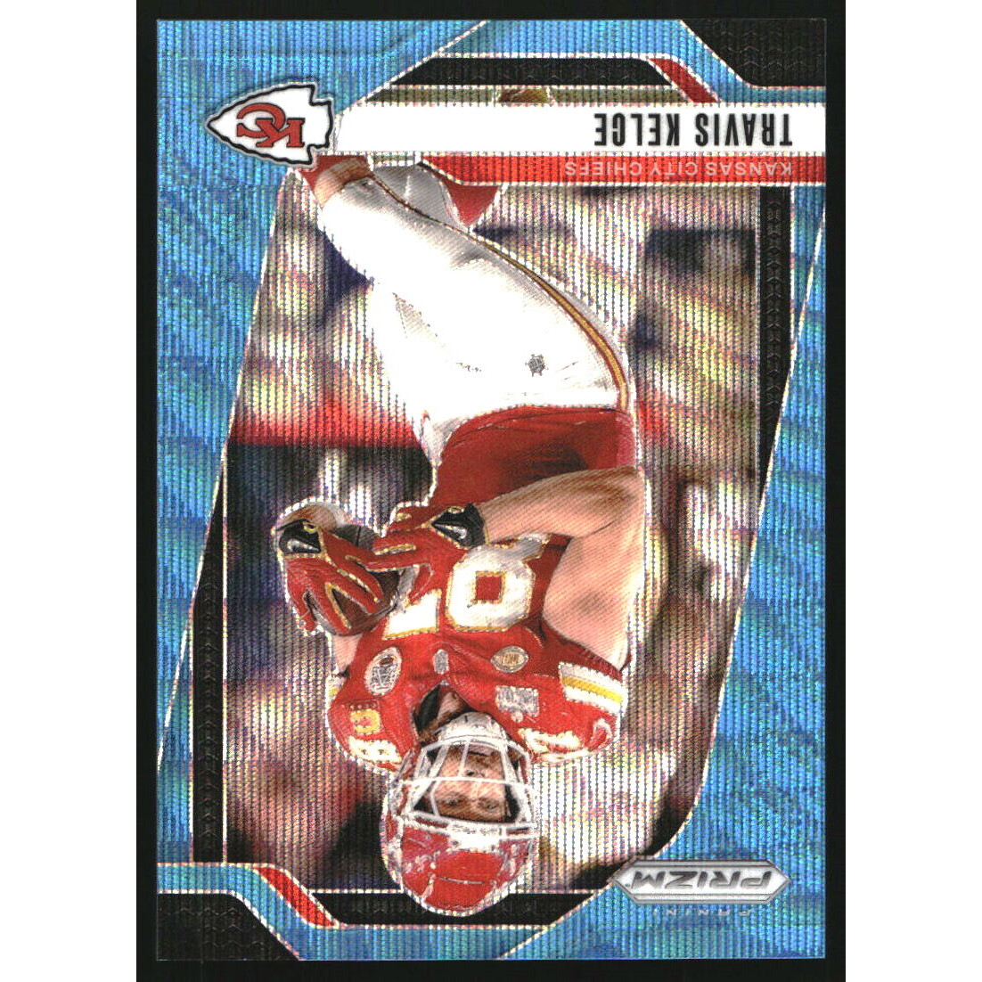 2024 Panini Prizm Prizms Blue Wave #140 Travis Kelce