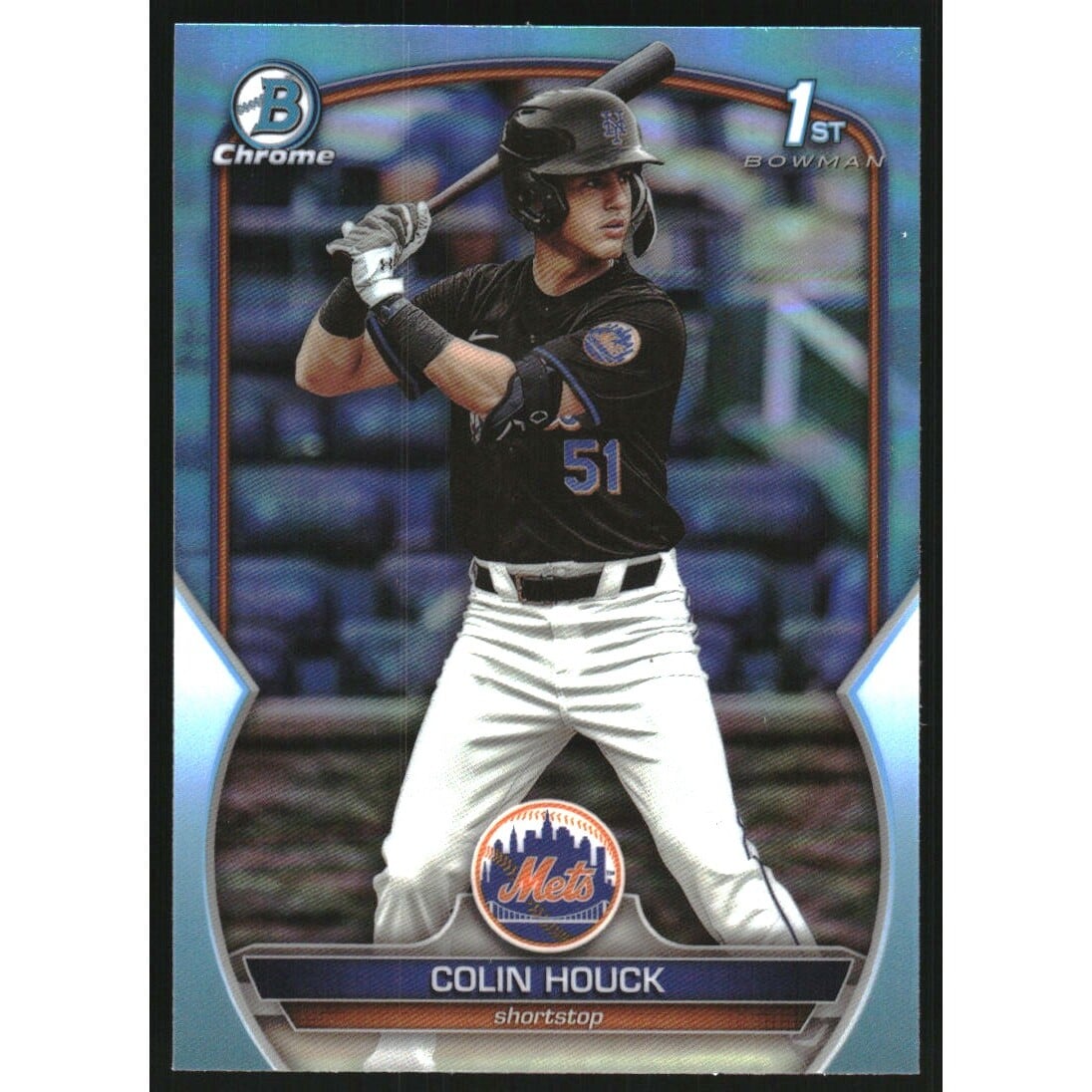 2023 Bowman Chrome Draft Sky Blue Refractors #BDC175 Colin Houck
