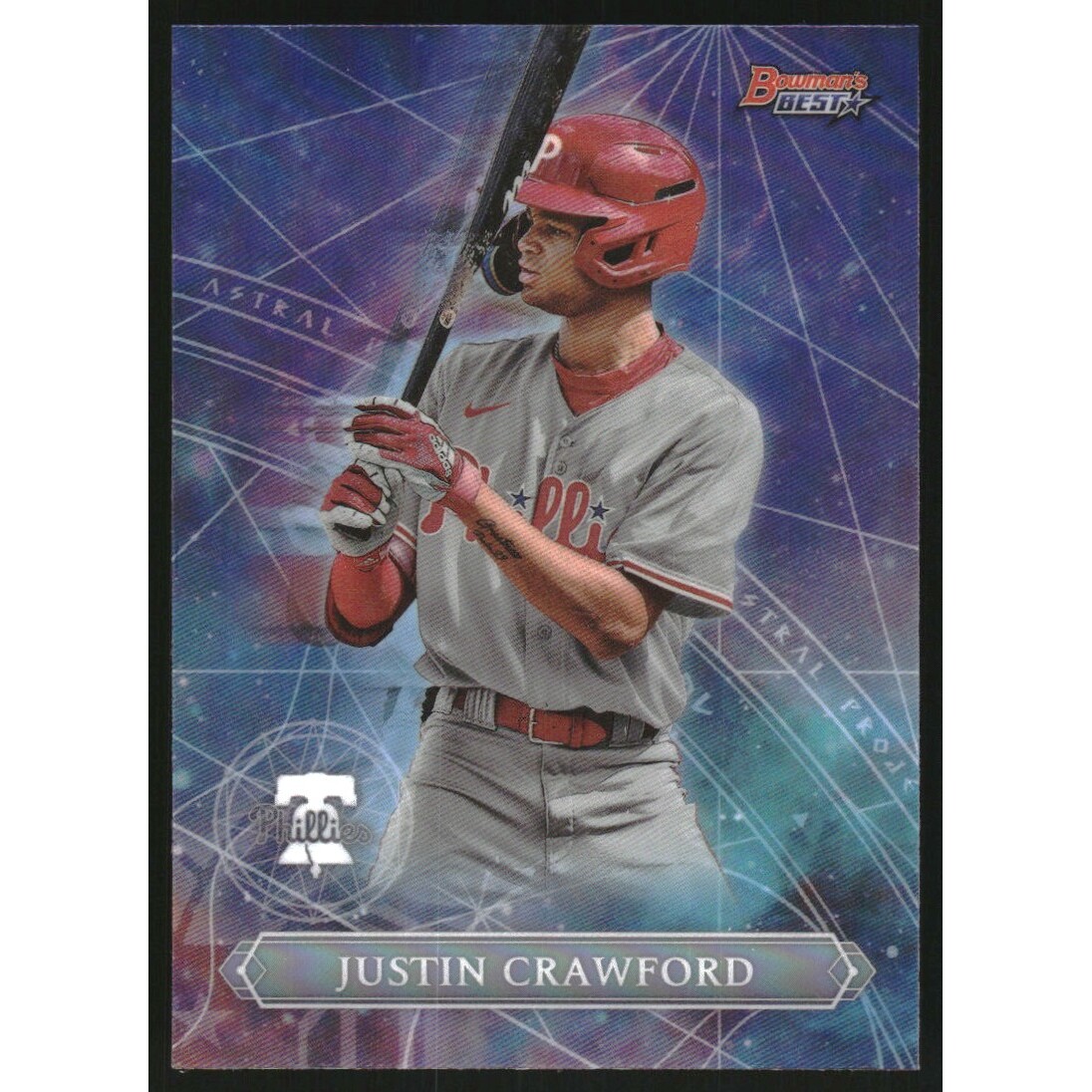 2023 Bowman's Best Astral Projections #AP21 Justin Crawford. rookie card picture