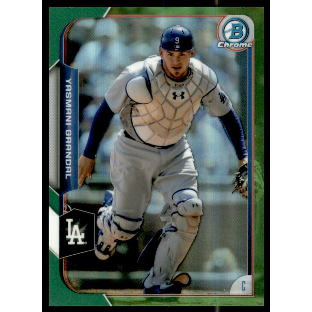 2015 Bowman Chrome Green Refractors #3 Yasmani Grandal. rookie card picture