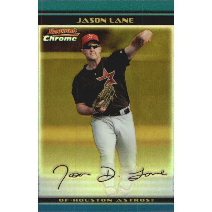 2002 Bowman Chrome Gold Refractors #240 Jason Lane. rookie card picture