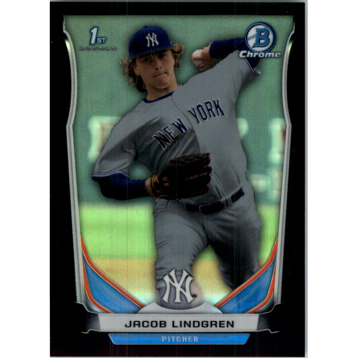 2014 Bowman Chrome Draft Black Refractors #CDP53 Jacob Lindgren. rookie card picture