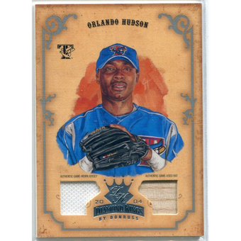 2004 Diamond Kings DK Materials Silver #123 Orlando Hudson Bat-Jsy/50