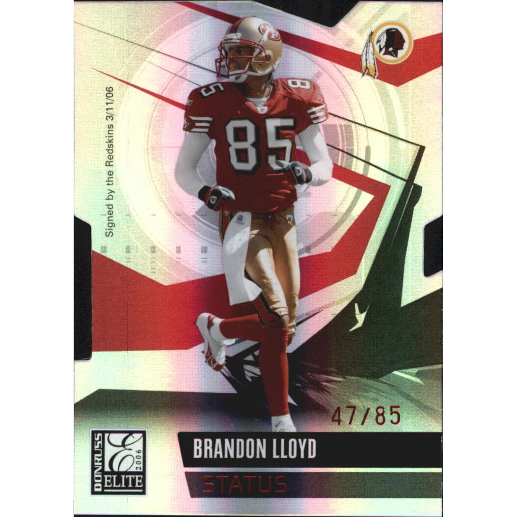 2006 Donruss Elite Status #85 Brandon Lloyd/85. rookie card picture