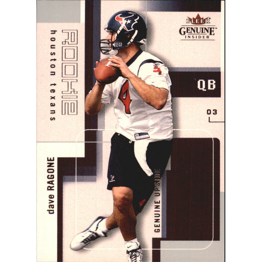 2003 Fleer Genuine Insider Reflection #127 Dave Ragone. rookie card picture