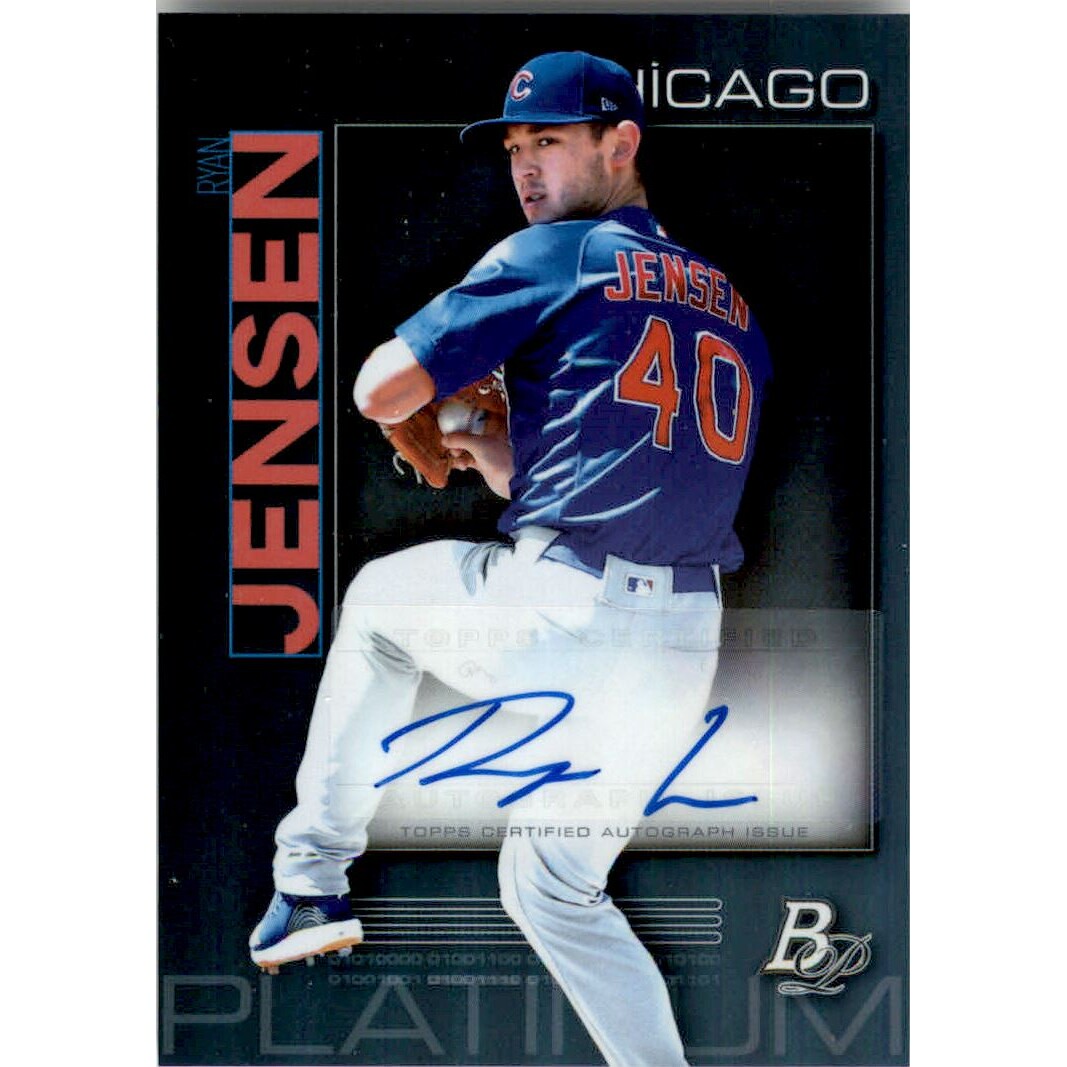 2020 Bowman Platinum Top Prospect Autographs #TOP60 Ryan Jensen. rookie card picture