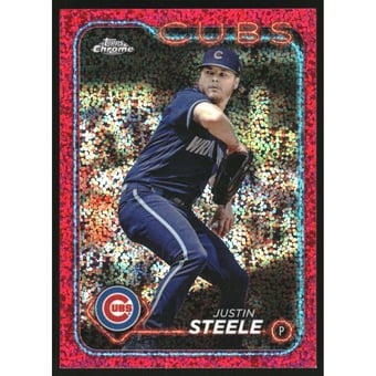2024 Topps Chrome Magenta Speckle Refractors #258 Justin Steele