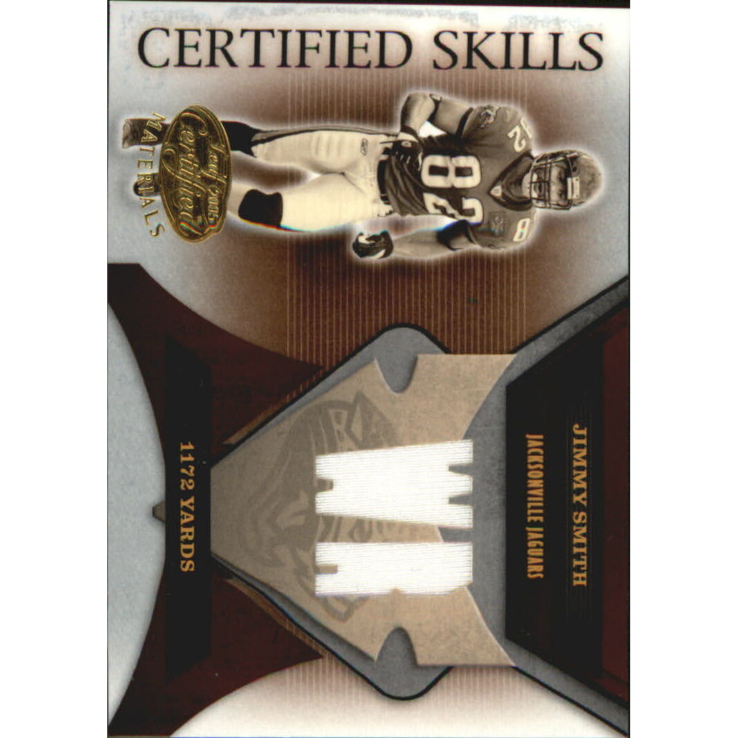 2005 Leaf Certified Materials Certified Skills Jersey Position #41 Jimmy Smith