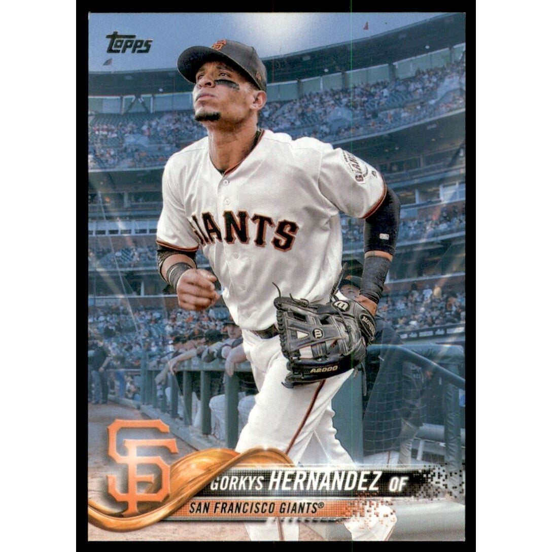 2018 Topps Father's Day Blue #592 Gorkys Hernandez. rookie card picture