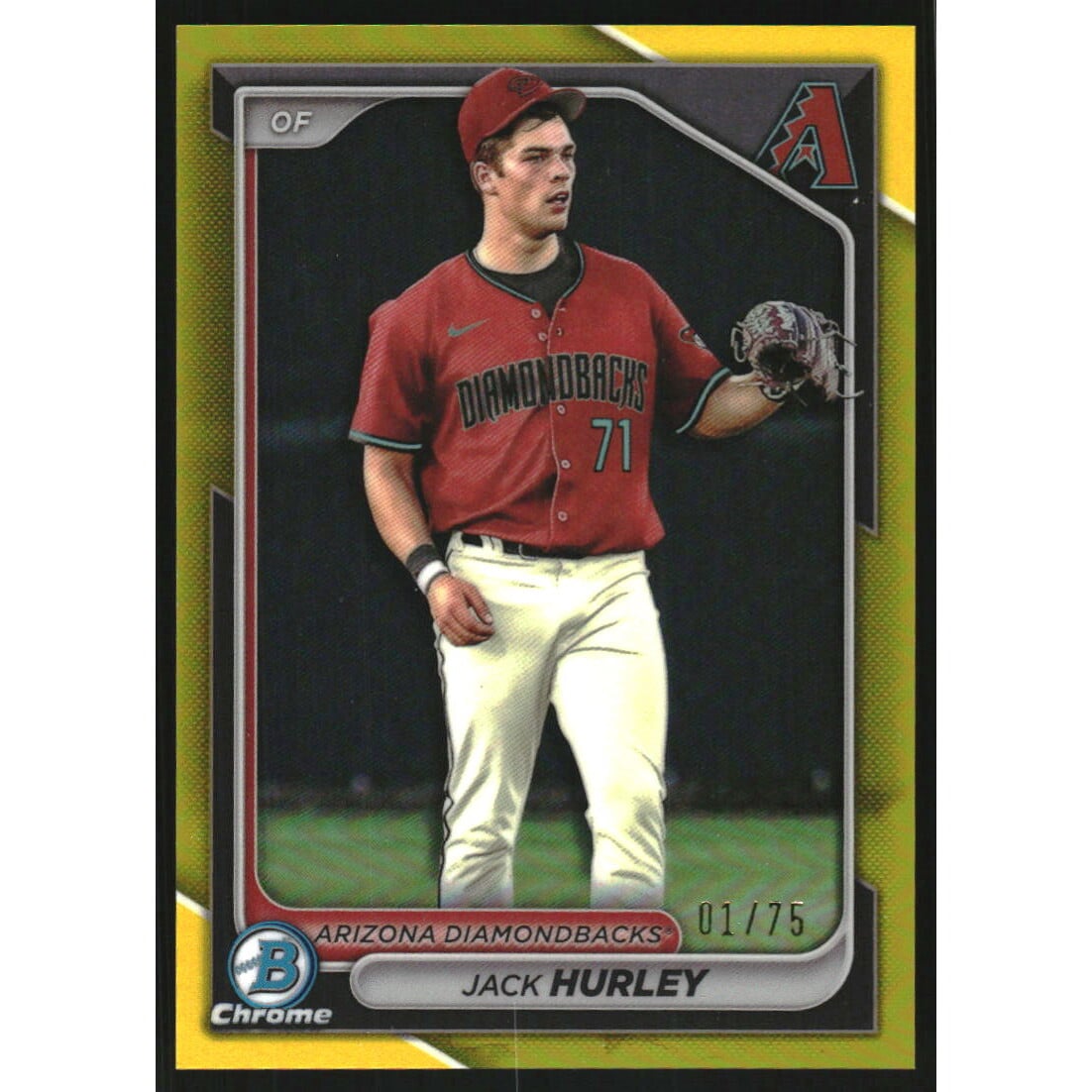 2024 Bowman Chrome Prospects Yellow Refractors #BCP104 Jack Hurley. rookie card picture