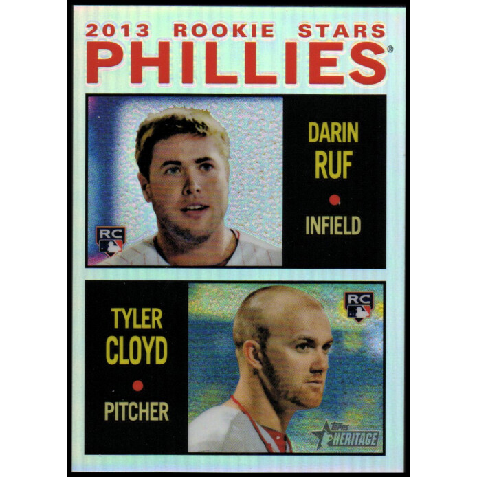 2013 Topps Heritage Chrome Refractors #HC98 Darin Ruf/Tyler Cloyd. rookie card picture