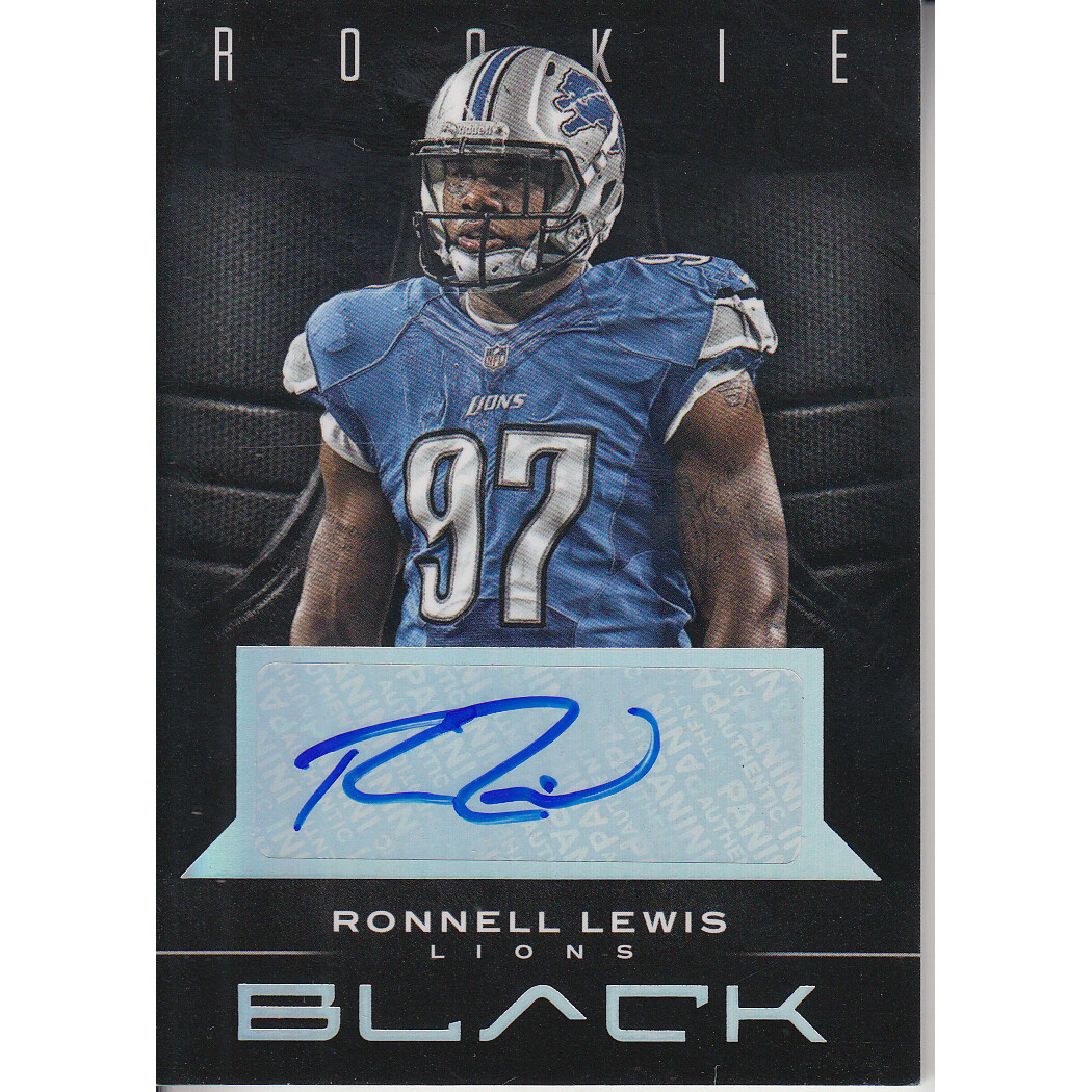 2012 Panini Black Rookie Signatures #182 Ronnell Lewis/199. rookie card picture