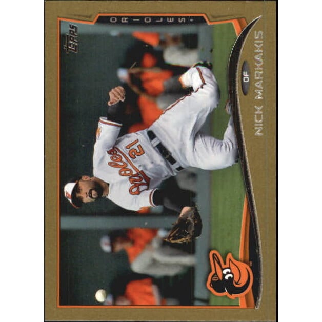 2014 Topps Mini Gold #61 Nick Markakis. rookie card picture