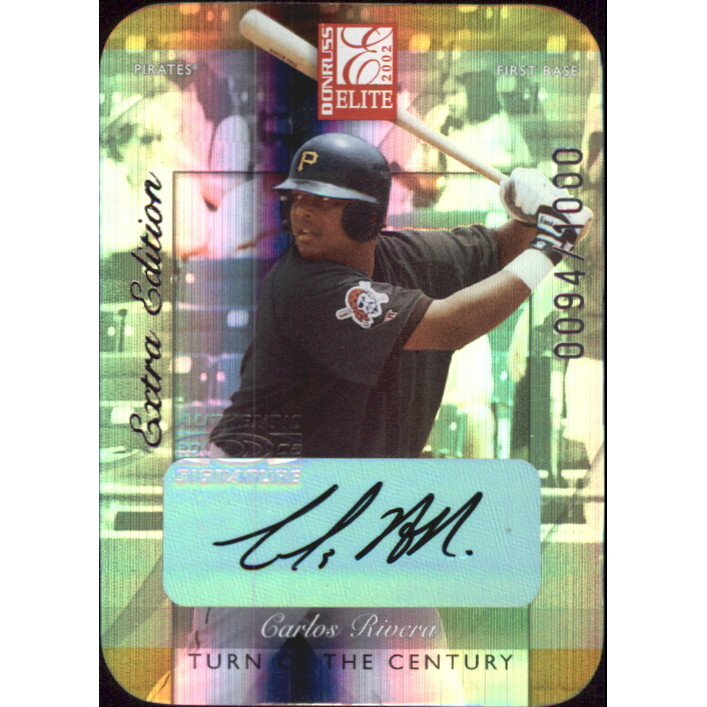 2002 Donruss Elite Turn of the Century Autographs #217 Carlos Rivera/100*