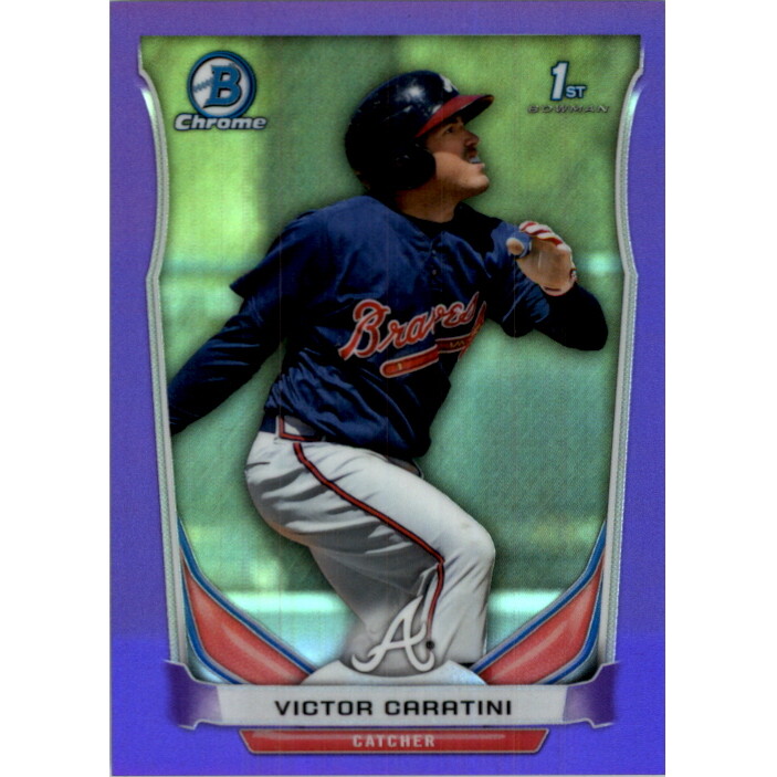 2014 Bowman Chrome Prospects Series 2 Purple Refractors #BCP90 Victor Caratini. rookie card picture