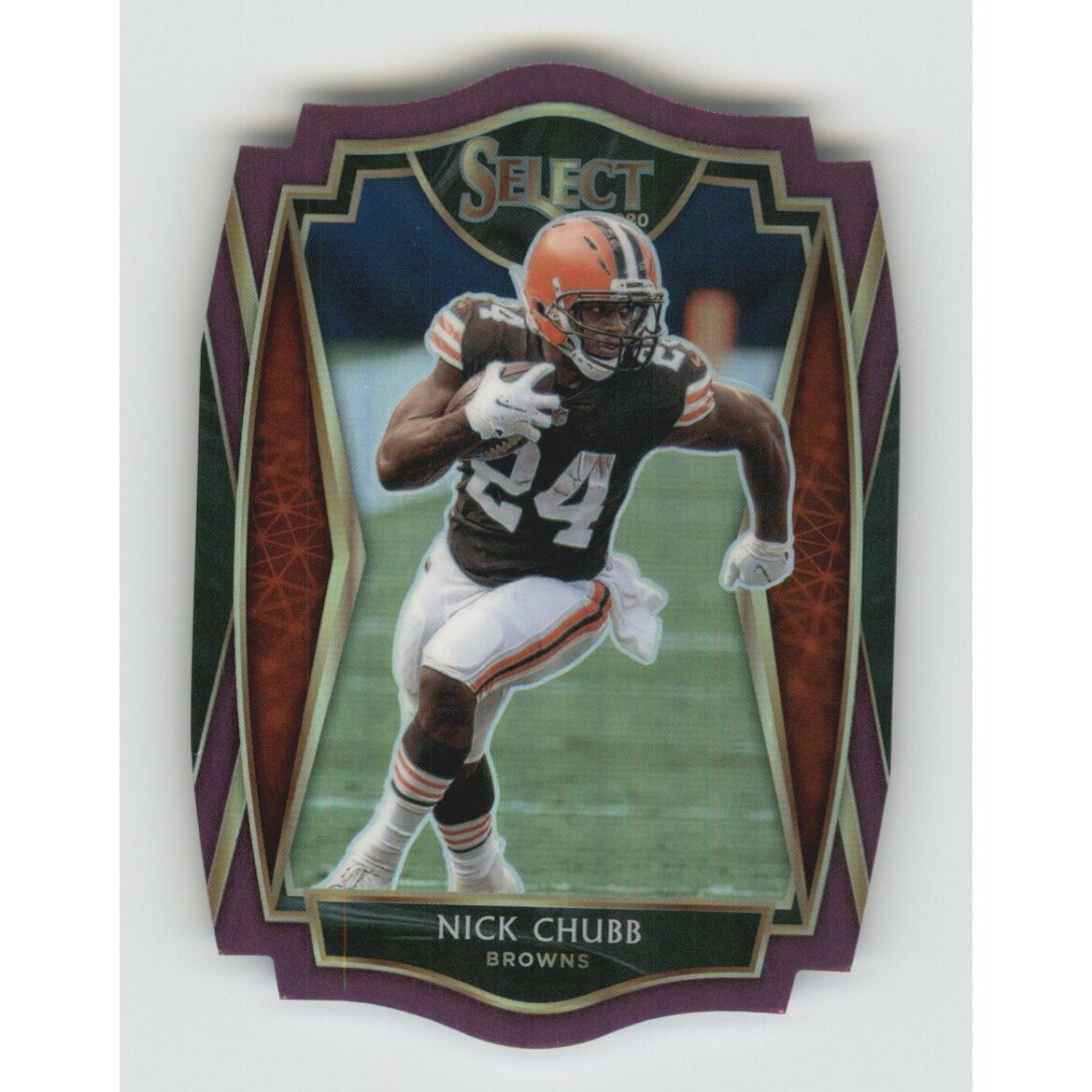 2020 Select Prizm Purple Die Cut #125 Nick Chubb
