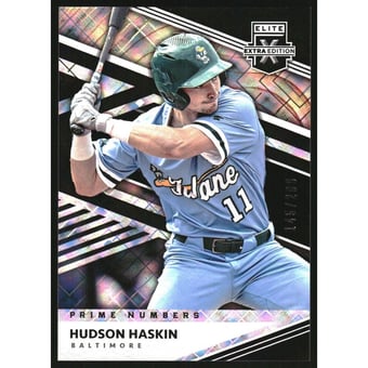 2020 Elite Extra Edition Signatures Prime Numbers A #39 Hudson Haskin/200
