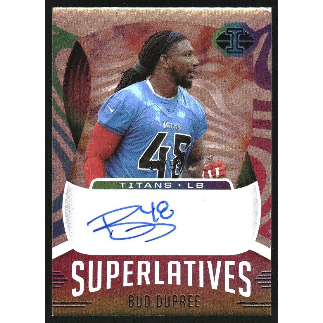 2021 Panini Illusions Superlatives Autographs #15 Bud Dupree/99. rookie card picture