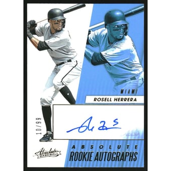 2019 Absolute Rookie Autographs Gold #12 Rosell Herrera