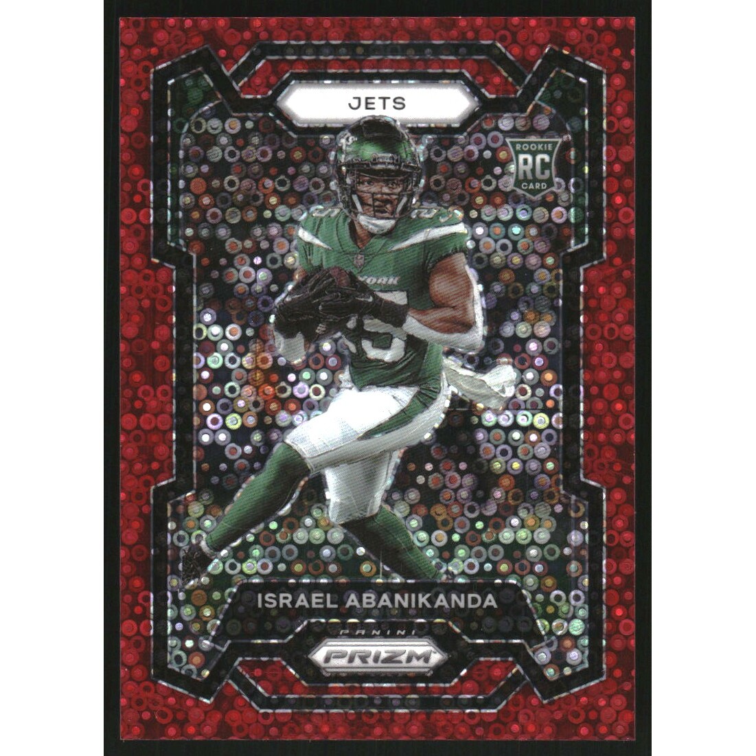 2023 Panini Prizm Prizms No Huddle Red #379 Israel Abanikanda